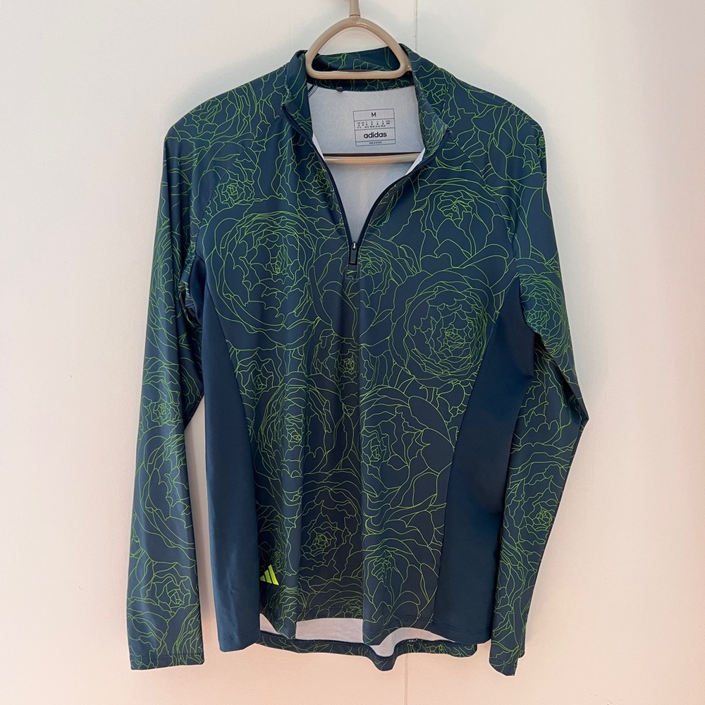 Adidas Green Performance Rash Guard Top